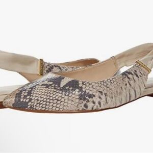 Cole Haan Women's Eden Skimmer Slingback Ballet Flat Python Print/Cement 6